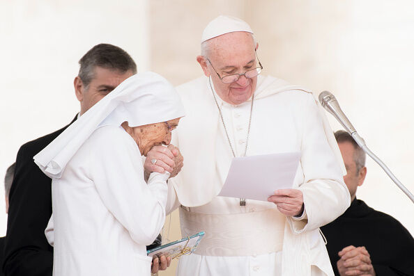 The Pope is playing psyche games with his people.