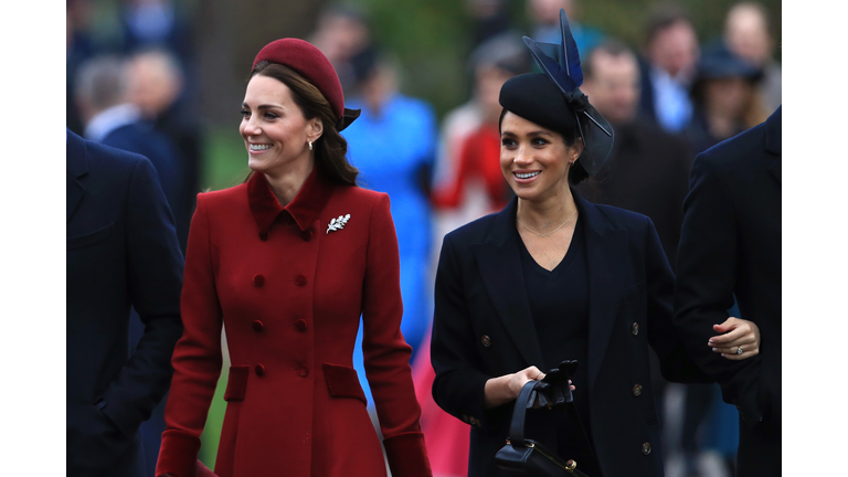 The Royal Family Attend Church On Christmas Day