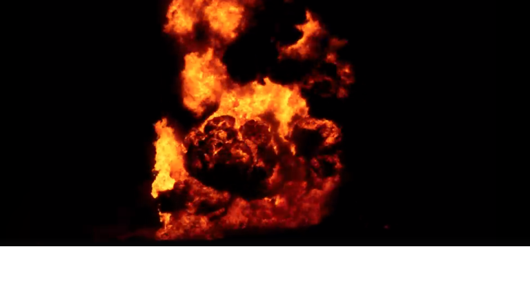 Up close view of the hazardous material explosion