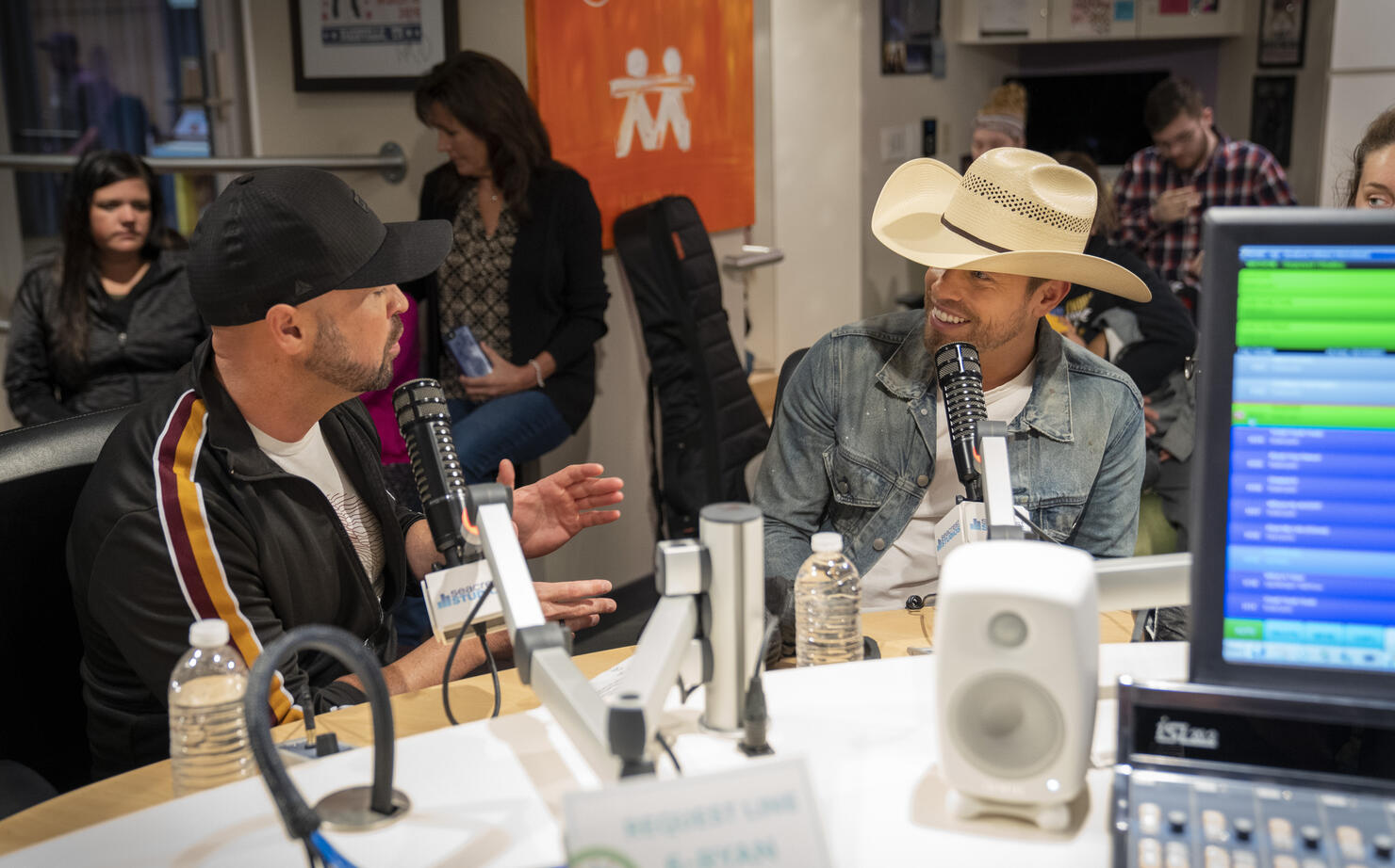 Dustin Lynch and Cody Alan at Seacrest Studios at Monroe Carell Jr. Children’s Hospital at Vanderbilt. 