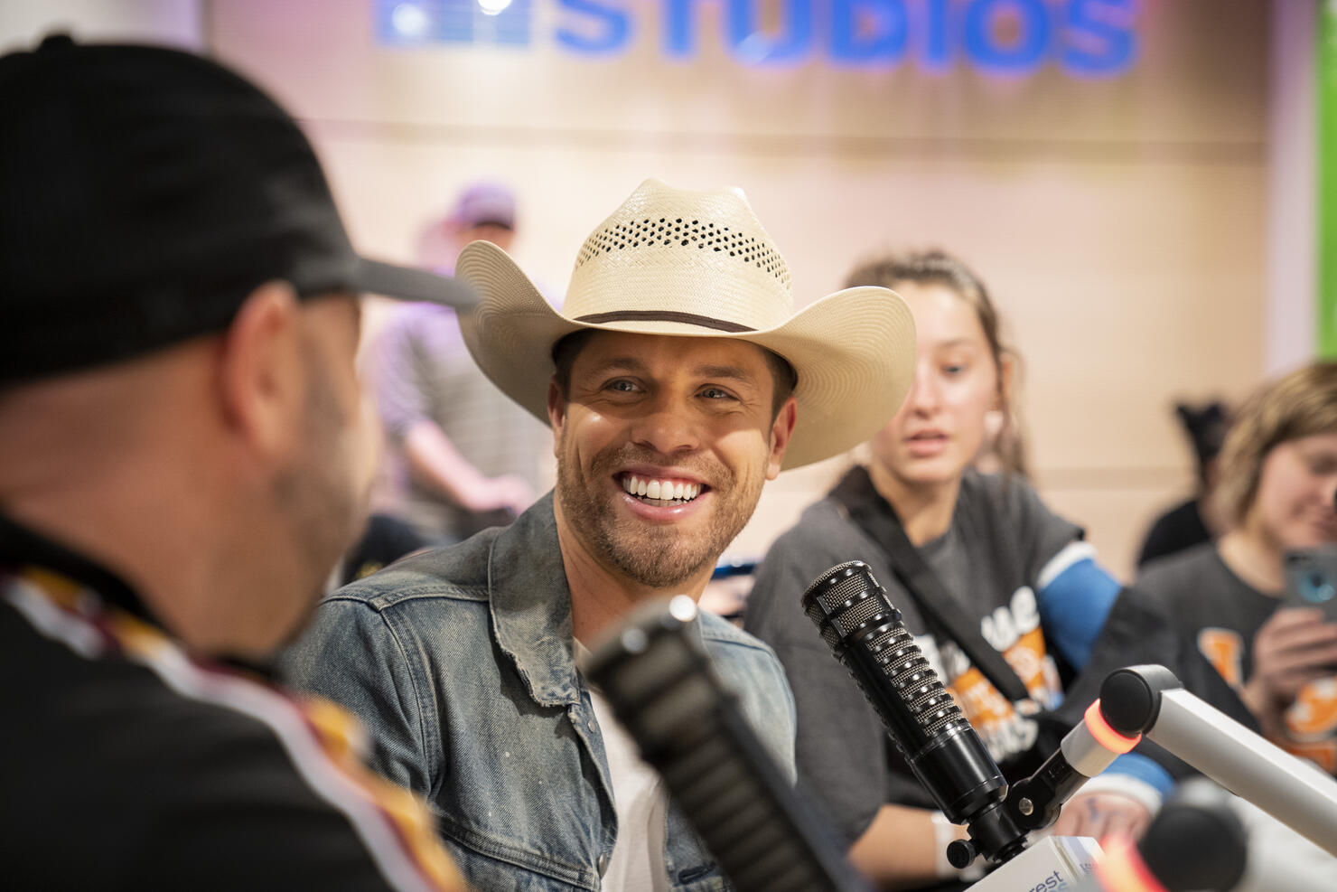 Dustin Lynch and Cody Alan at Seacrest Studios at Monroe Carell Jr. Children’s Hospital at Vanderbilt. 