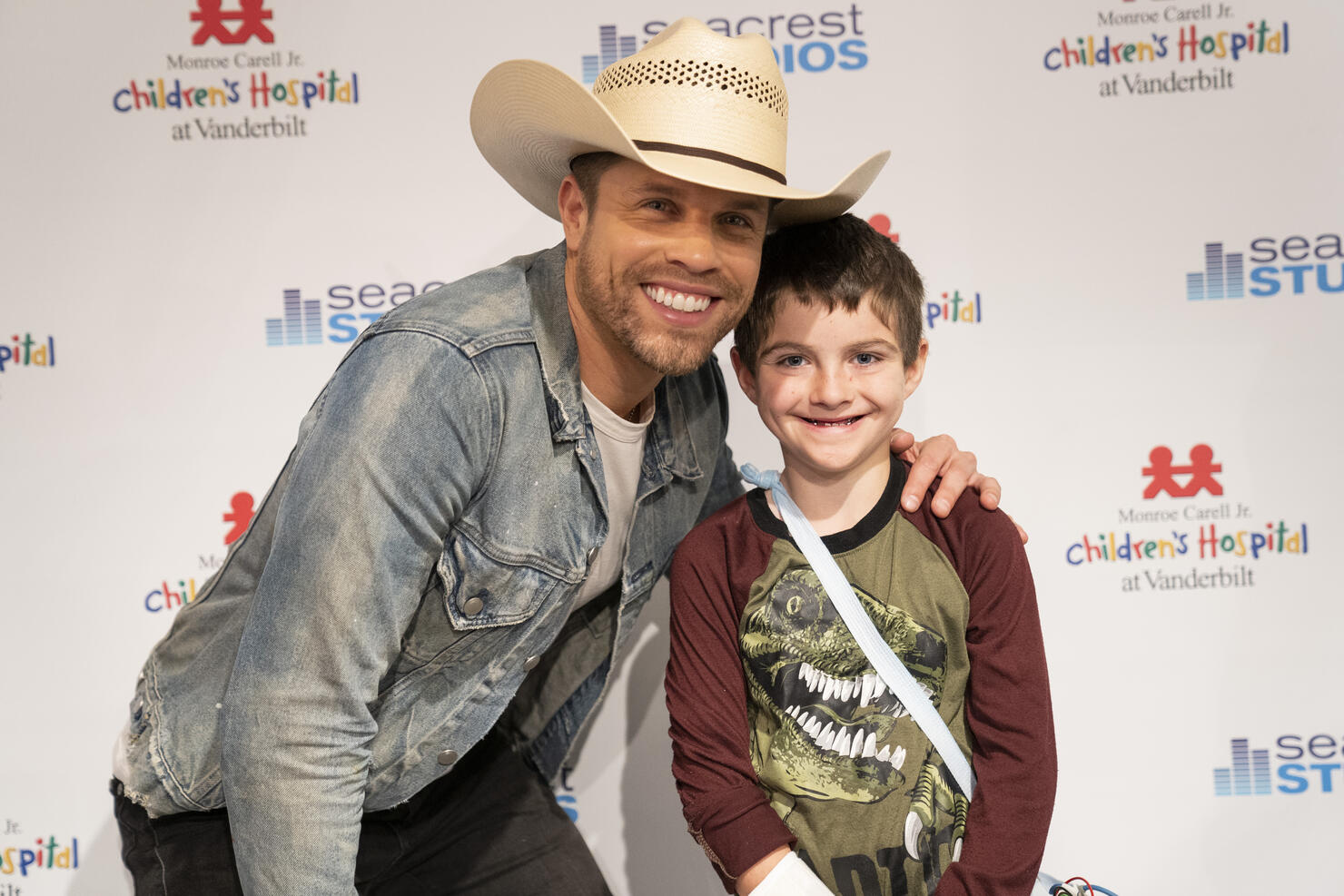 Dustin Lynch and Cody Alan at Seacrest Studios at Monroe Carell Jr. Children’s Hospital at Vanderbilt. 
