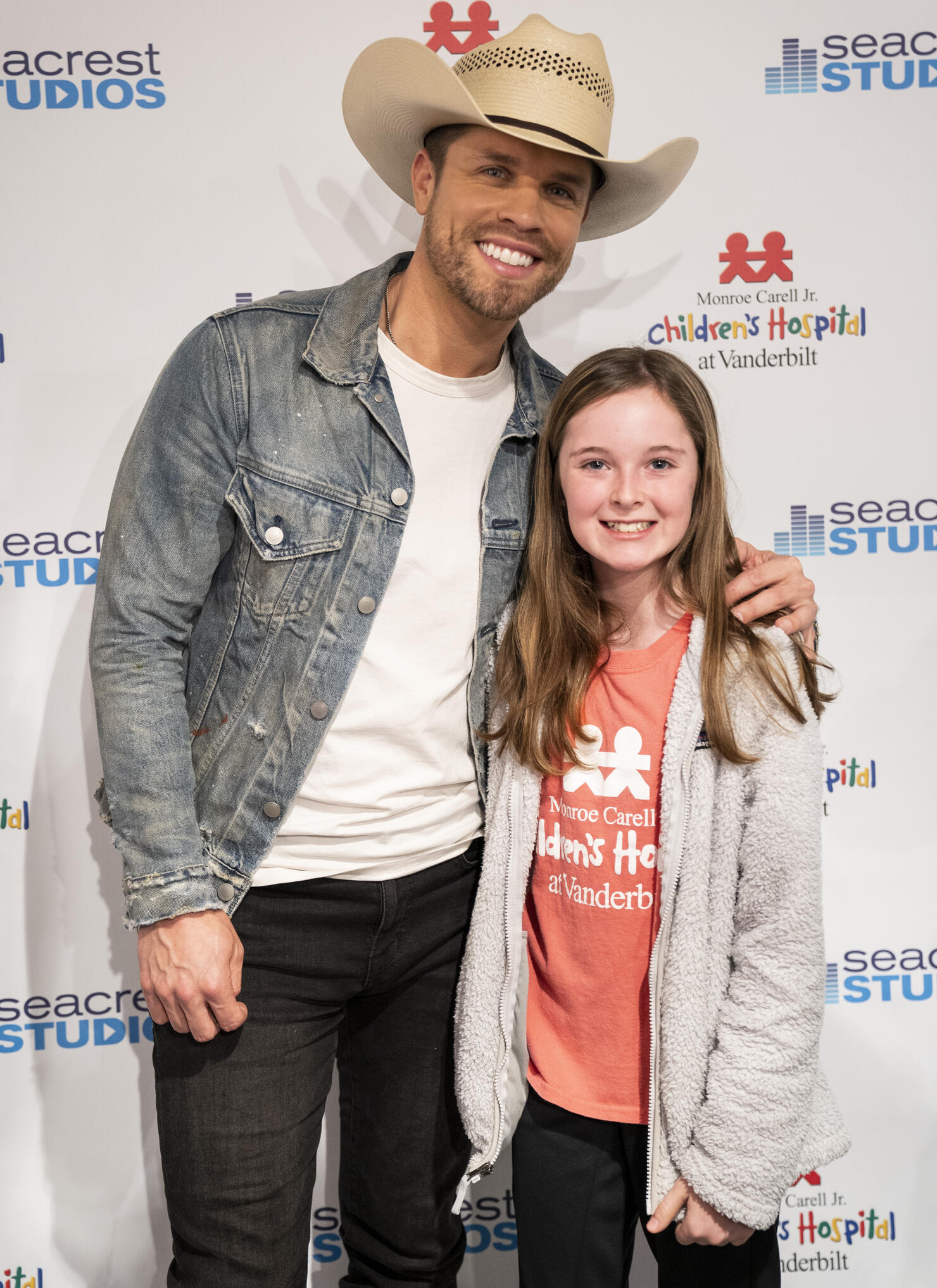 Dustin Lynch and Cody Alan at Seacrest Studios at Monroe Carell Jr. Children’s Hospital at Vanderbilt. 