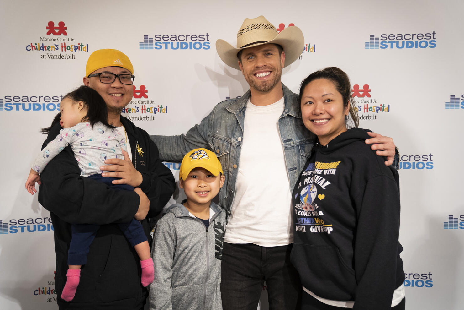 Dustin Lynch and Cody Alan at Seacrest Studios at Monroe Carell Jr. Children’s Hospital at Vanderbilt. 