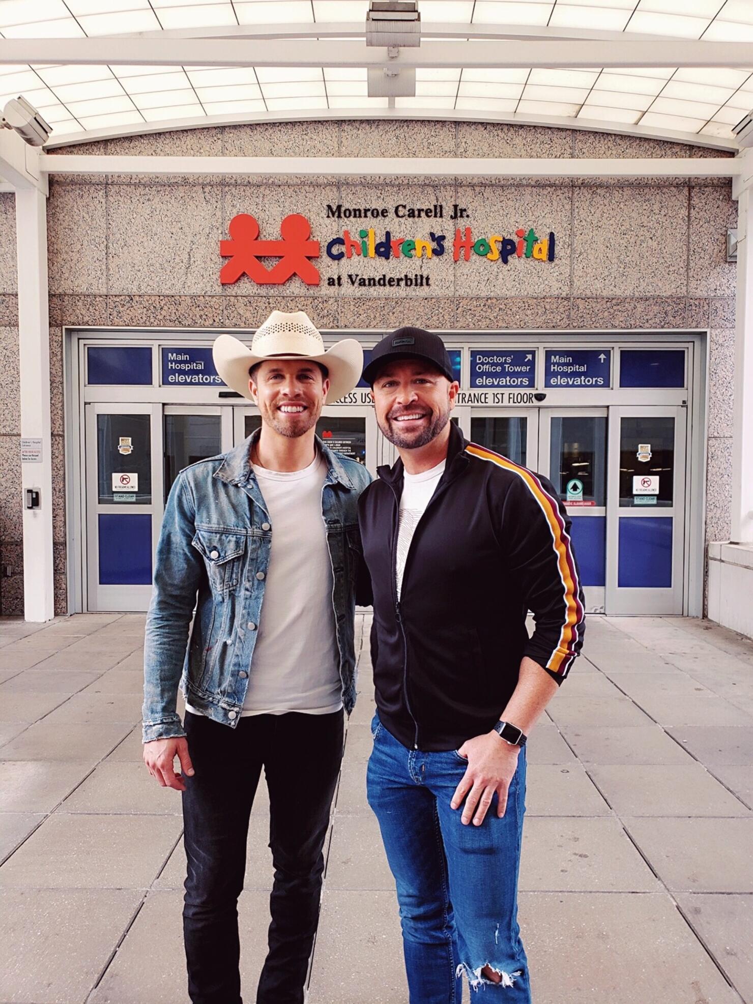 Dustin Lynch and Cody Alan at Seacrest Studios at Monroe Carell Jr. Children’s Hospital at Vanderbilt. 