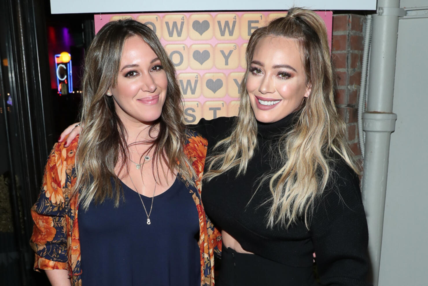 Hilary and Haylie Duff Host the Launch of Words with Friends 2 at Norah Restaurant