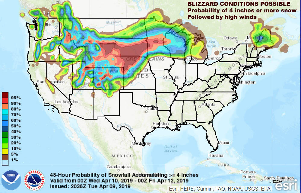 Historic blizzard possible across Midwest Wednesday to Friday MAPS - Thumbnail Image