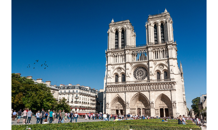 View of Notre Dame cathedral, Paris, France