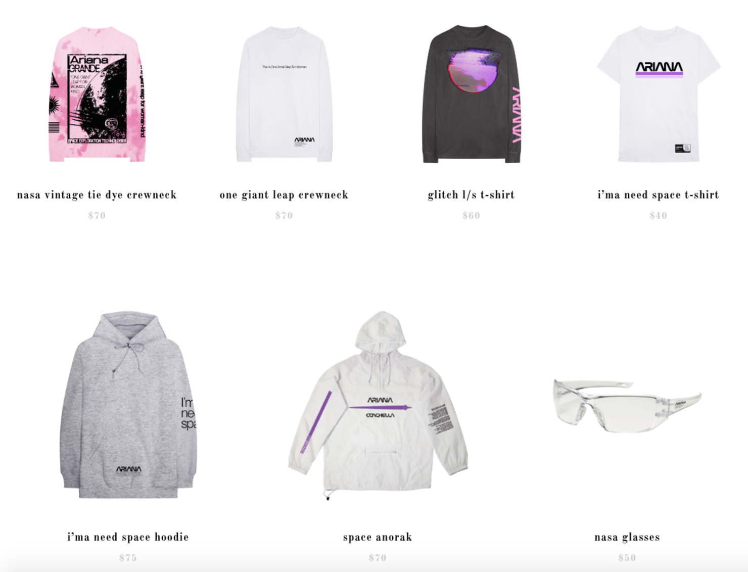 Nasa sweatshirt store ariana grande