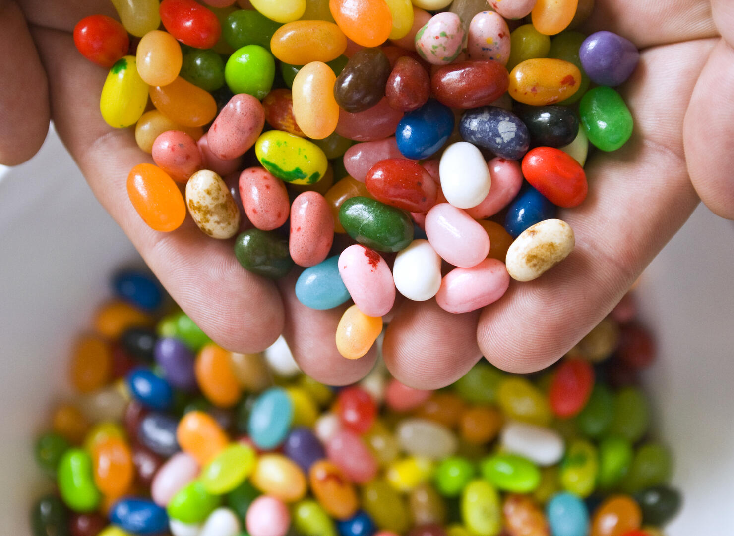 Multicoloured jellybean