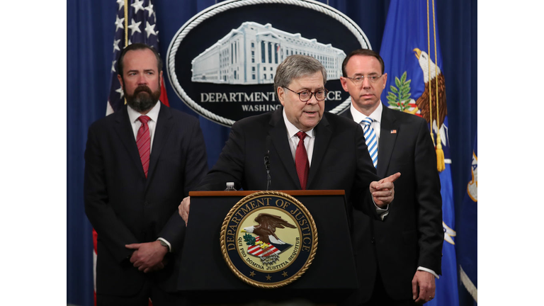 Attorney General William Barr Holds Press Conference To Discuss Release Of Mueller Report