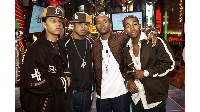 B2K appear on stage during MTV's Total Request Live