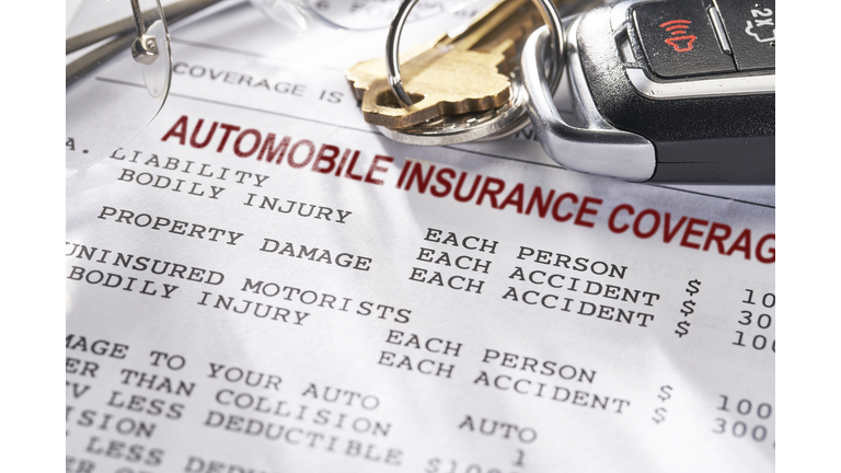 Auto and Car Insurance policy with keys