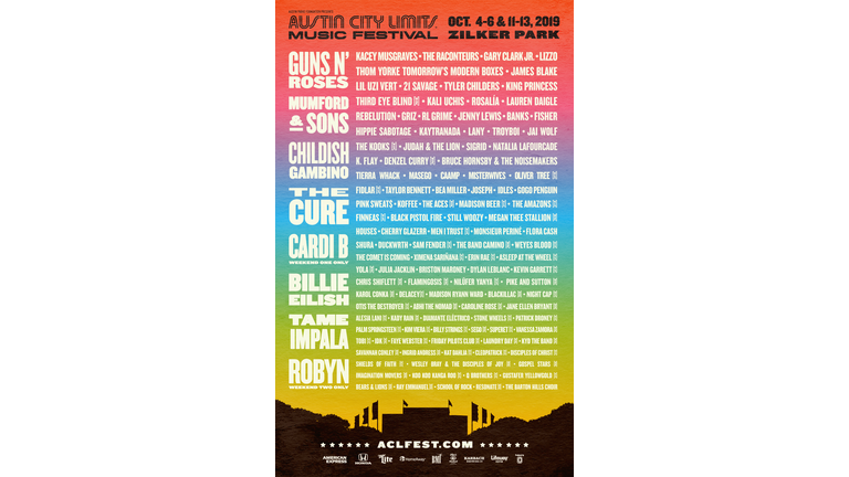 2019 Austin City Limits Music Festival Lineup