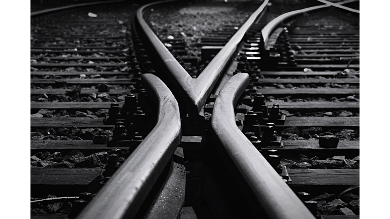 Close-Up Of Railroad Tracks