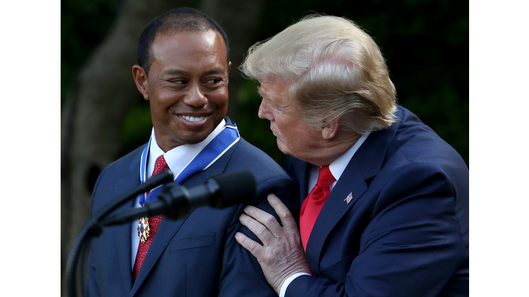 President Trump Awards Medal Of Freedom To Golfer Tiger Woods