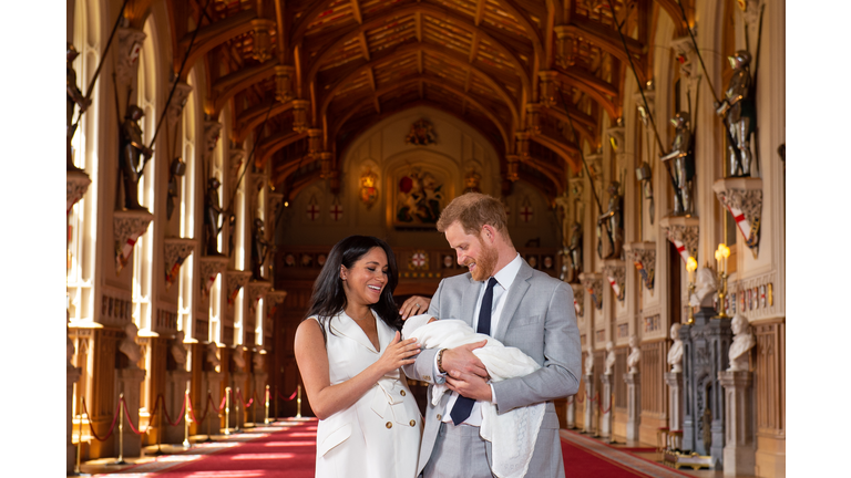 The Duke & Duchess Of Sussex Pose With Their Newborn Son