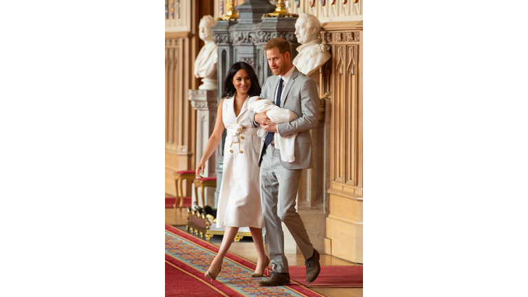The Duke & Duchess Of Sussex Pose With Their Newborn Son