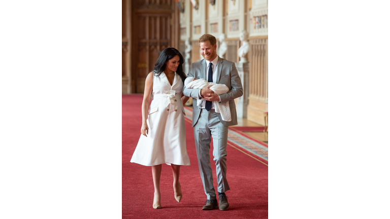 The Duke & Duchess Of Sussex Pose With Their Newborn Son