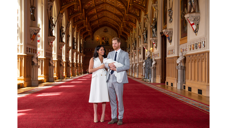 The Duke & Duchess Of Sussex Pose With Their Newborn Son