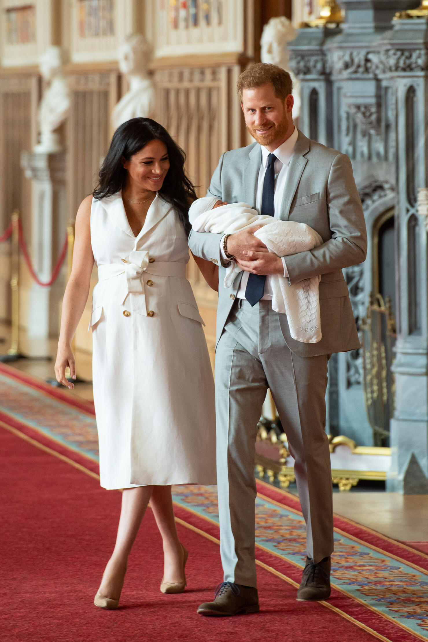 The Duke & Duchess Of Sussex Pose With Their Newborn Son
