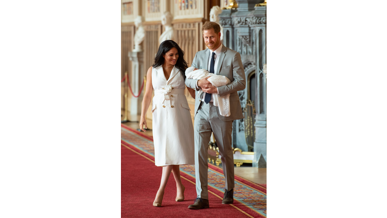 The Duke & Duchess Of Sussex Pose With Their Newborn Son