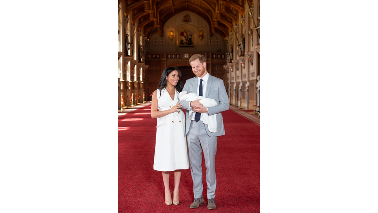 The Duke & Duchess Of Sussex Pose With Their Newborn Son