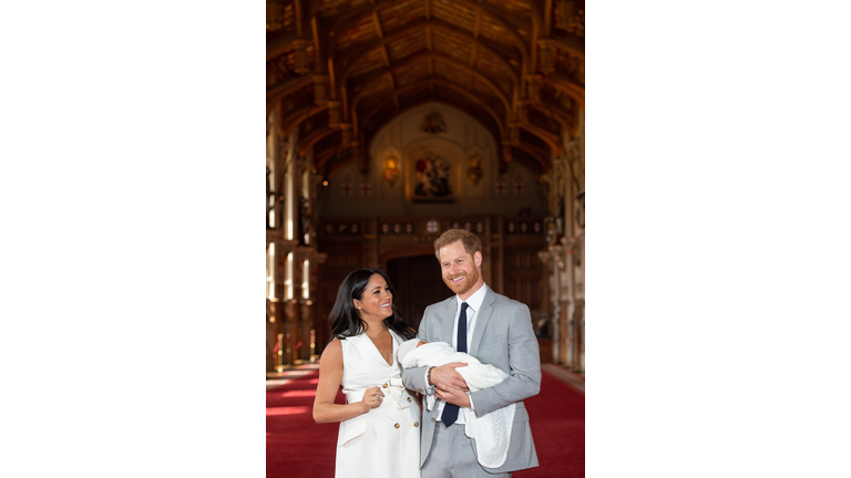 The Duke & Duchess Of Sussex Pose With Their Newborn Son