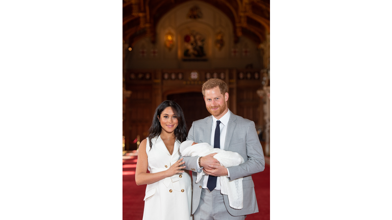 The Duke & Duchess Of Sussex Pose With Their Newborn Son