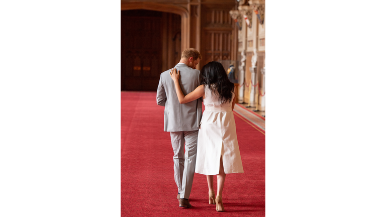 The Duke & Duchess Of Sussex Pose With Their Newborn Son