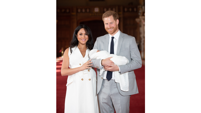 The Duke & Duchess Of Sussex Pose With Their Newborn Son