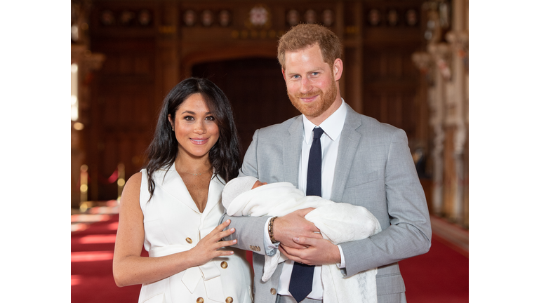 The Duke & Duchess Of Sussex Pose With Their Newborn Son