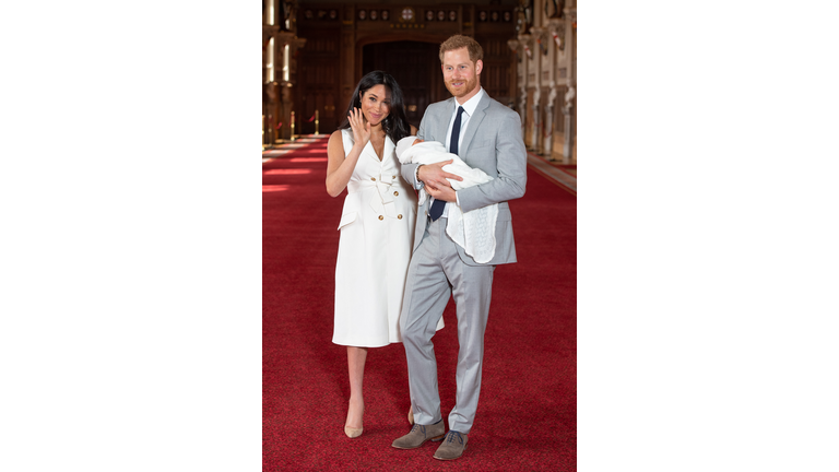 The Duke & Duchess Of Sussex Pose With Their Newborn Son