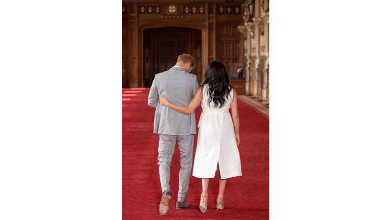 The Duke & Duchess Of Sussex Pose With Their Newborn Son