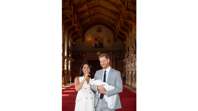 The Duke & Duchess Of Sussex Pose With Their Newborn Son