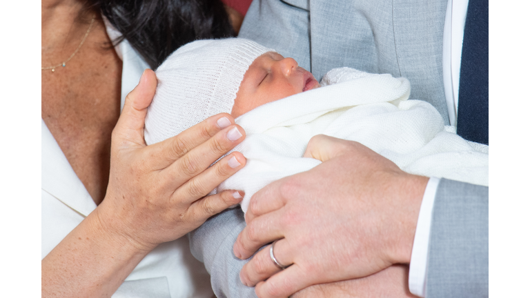 The Duke & Duchess Of Sussex Pose With Their Newborn Son