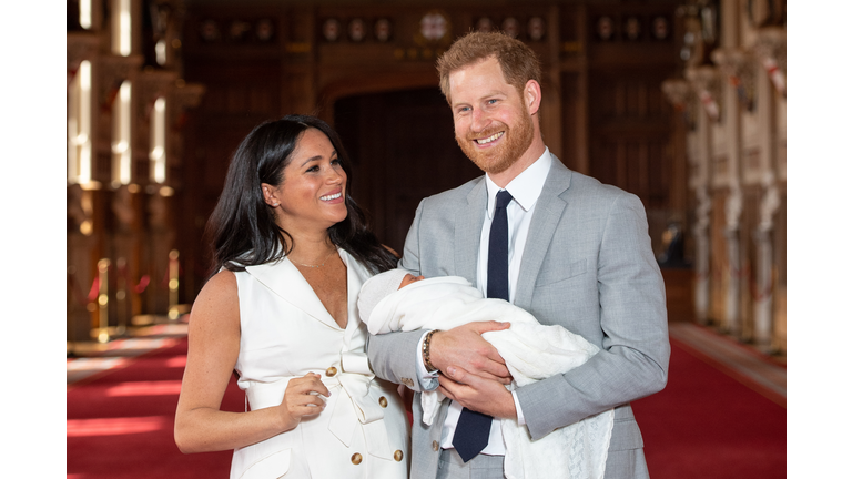 The Duke & Duchess Of Sussex Pose With Their Newborn Son