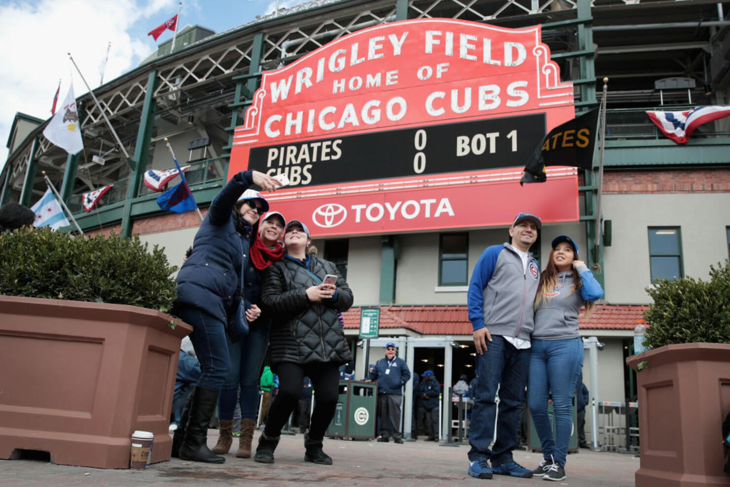 Chicago Cubs Fans Come Out For Snow-Delayed Home Opener