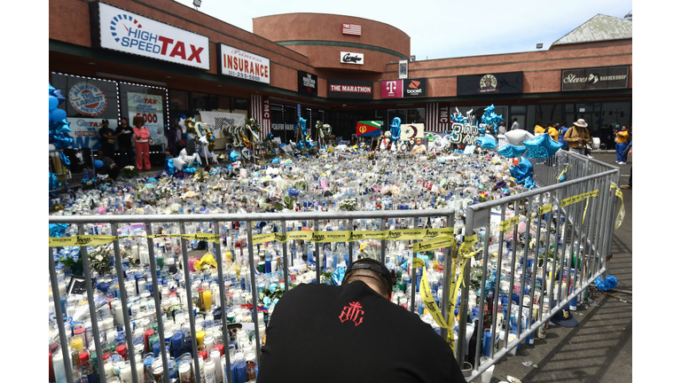 Funeral Procession Of Hip Hop Artist And Community Activist Nipsey Hussle Travels Through His L.A. Neighborhood