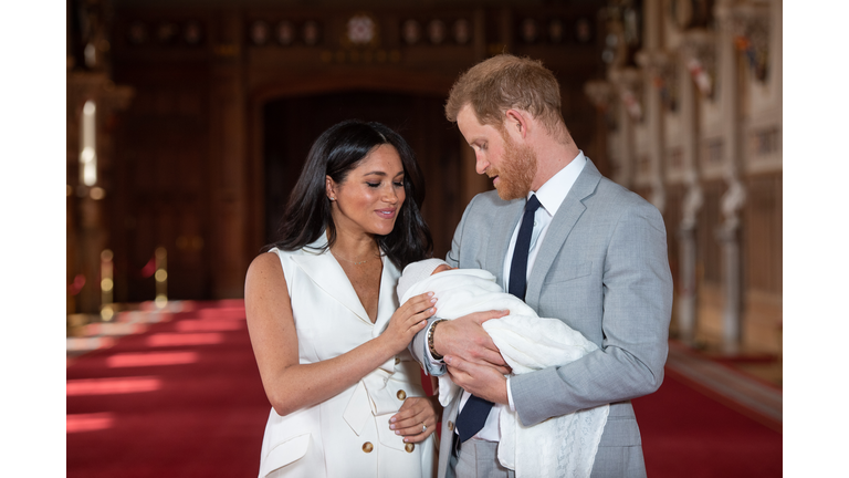 The Duke & Duchess Of Sussex Pose With Their Newborn Son