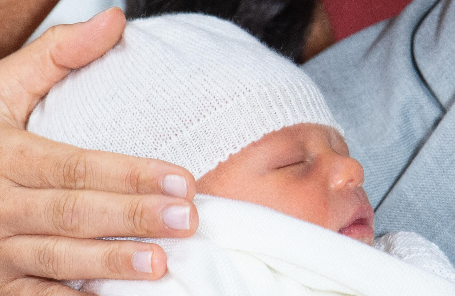 The Duke & Duchess Of Sussex Pose With Their Newborn Son