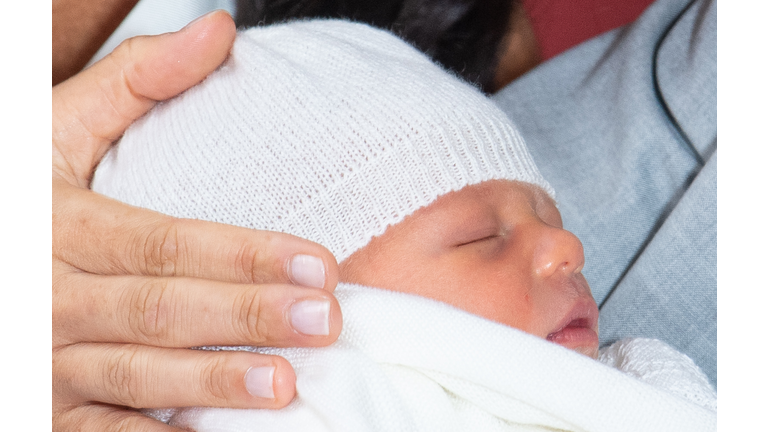 The Duke & Duchess Of Sussex Pose With Their Newborn Son