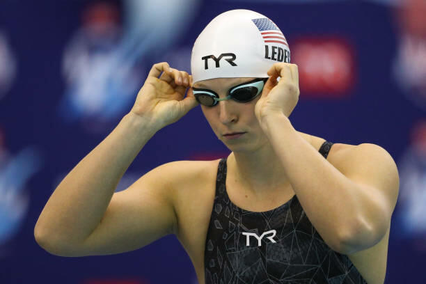 Olympic Gold Medalist Katie Ledecky Swims With Chocolate Milk On Her ...