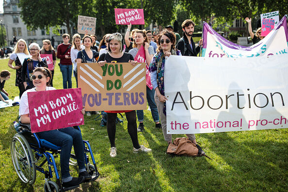 Pro-Choice Abortion Campaigners Hold Demonstration Outside Parliament