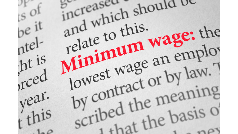 Definition of the word Minimum wage in a dictionary