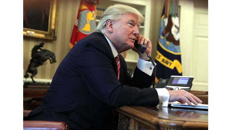 President Trump Calls Prime Minister Of Ireland From Oval Office