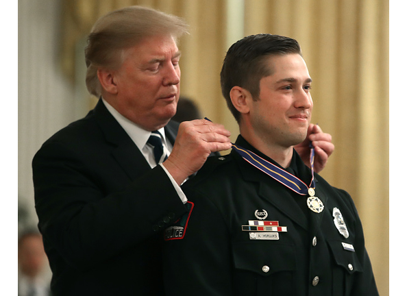 President Donald Trump Presents Public Safety Officer Medal Of Valor