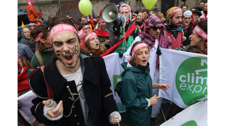 Anti-Coal Protesters March In Bonn Ahead Of COP23 Climate Conference