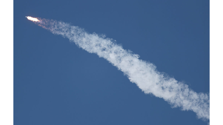 SpaceX Falcon Heavy Rocket Launches Communications Satellite