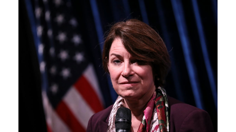 Amy Klobuchar Participates In Town Hall With American Federation Of Teachers